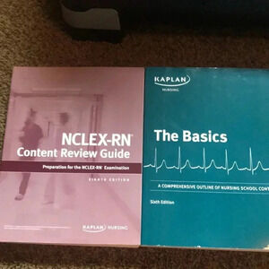 NCLEX for RN Review Guide‎ by Kaplan- 8th edition Paired with The Basics book